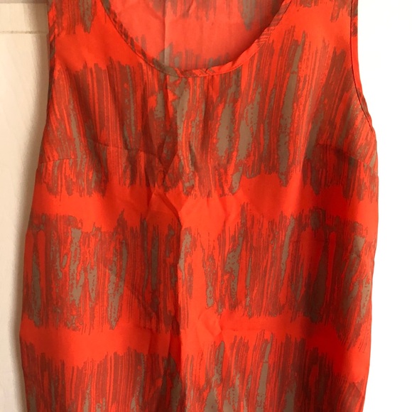 Orange-ish Red Thick strapped tank top - Picture 3 of 3